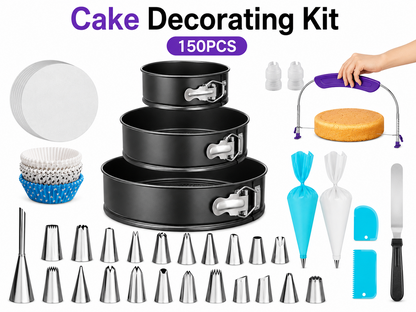 Round Cake Pan Set with Decorating Tools