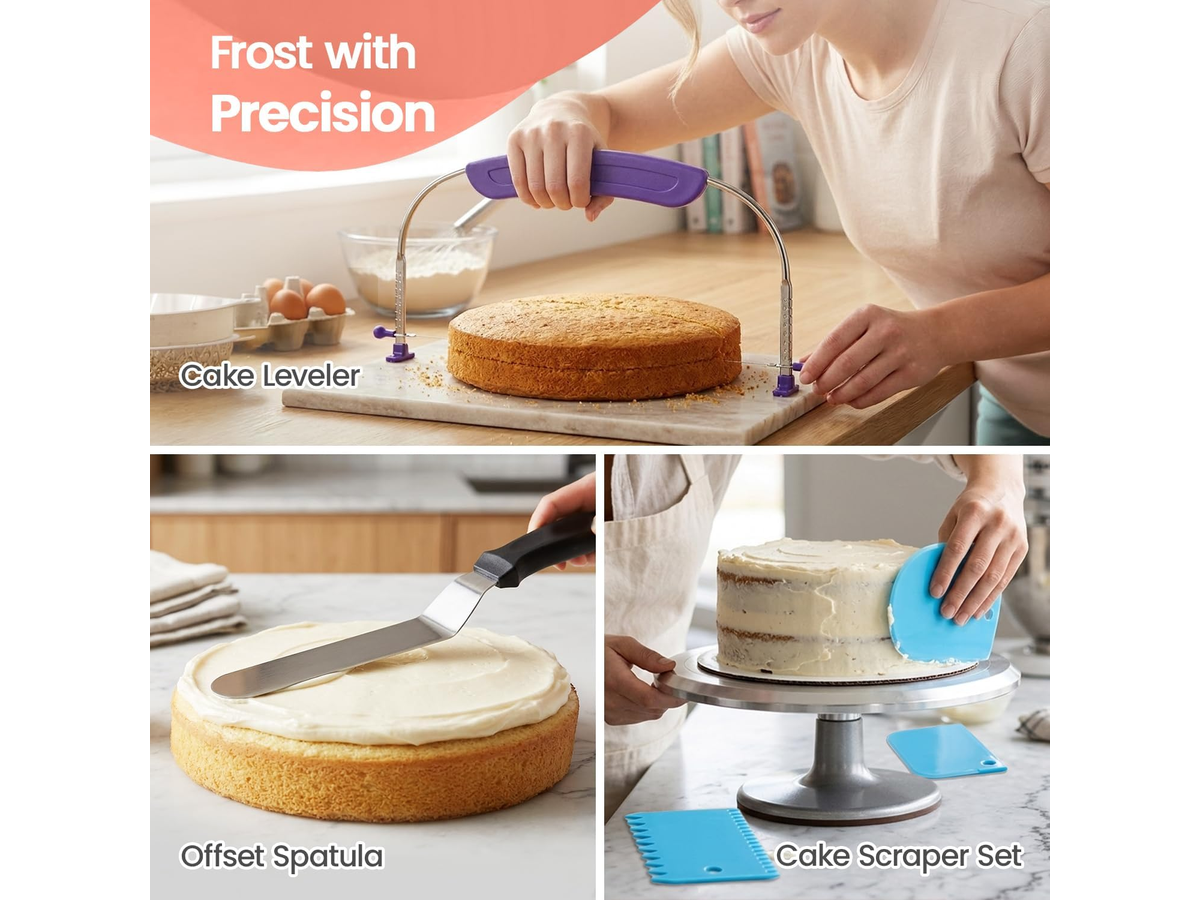 Round Cake Pan Set with Decorating Tools