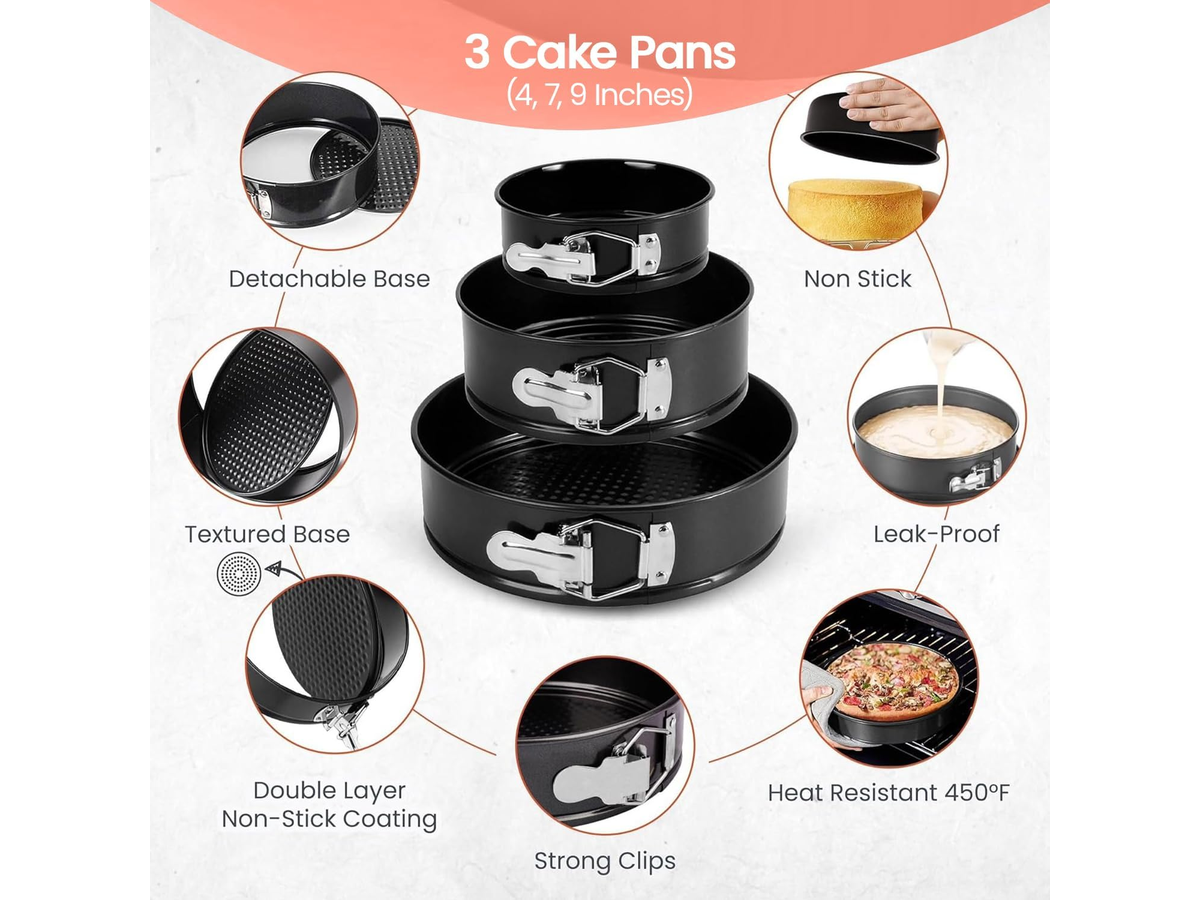 Round Cake Pan Set with Decorating Tools