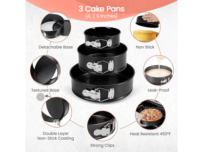 Round Cake Pan Set with Decorating Tools