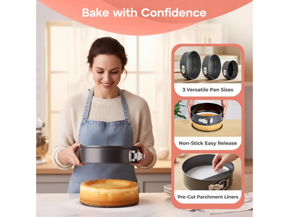 Round Cake Pan Set with Decorating Tools