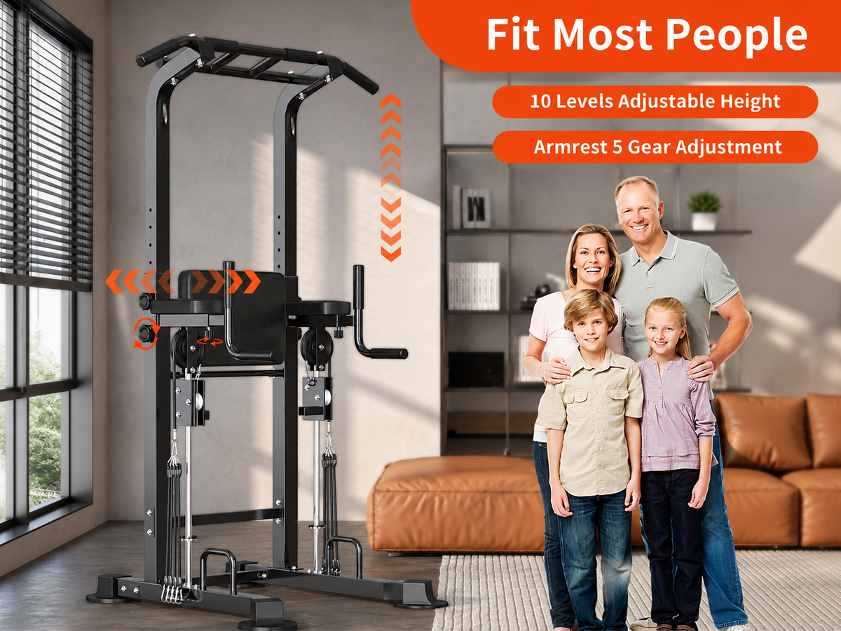 Power Tower Pull Up Bar Multi Function Dip Station