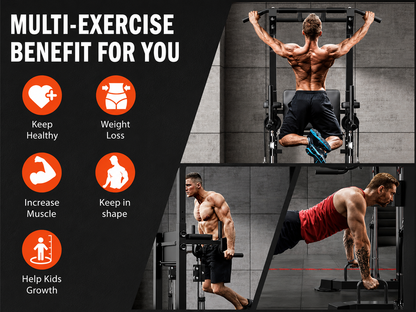Power Tower Pull Up Bar Multi Function Dip Station