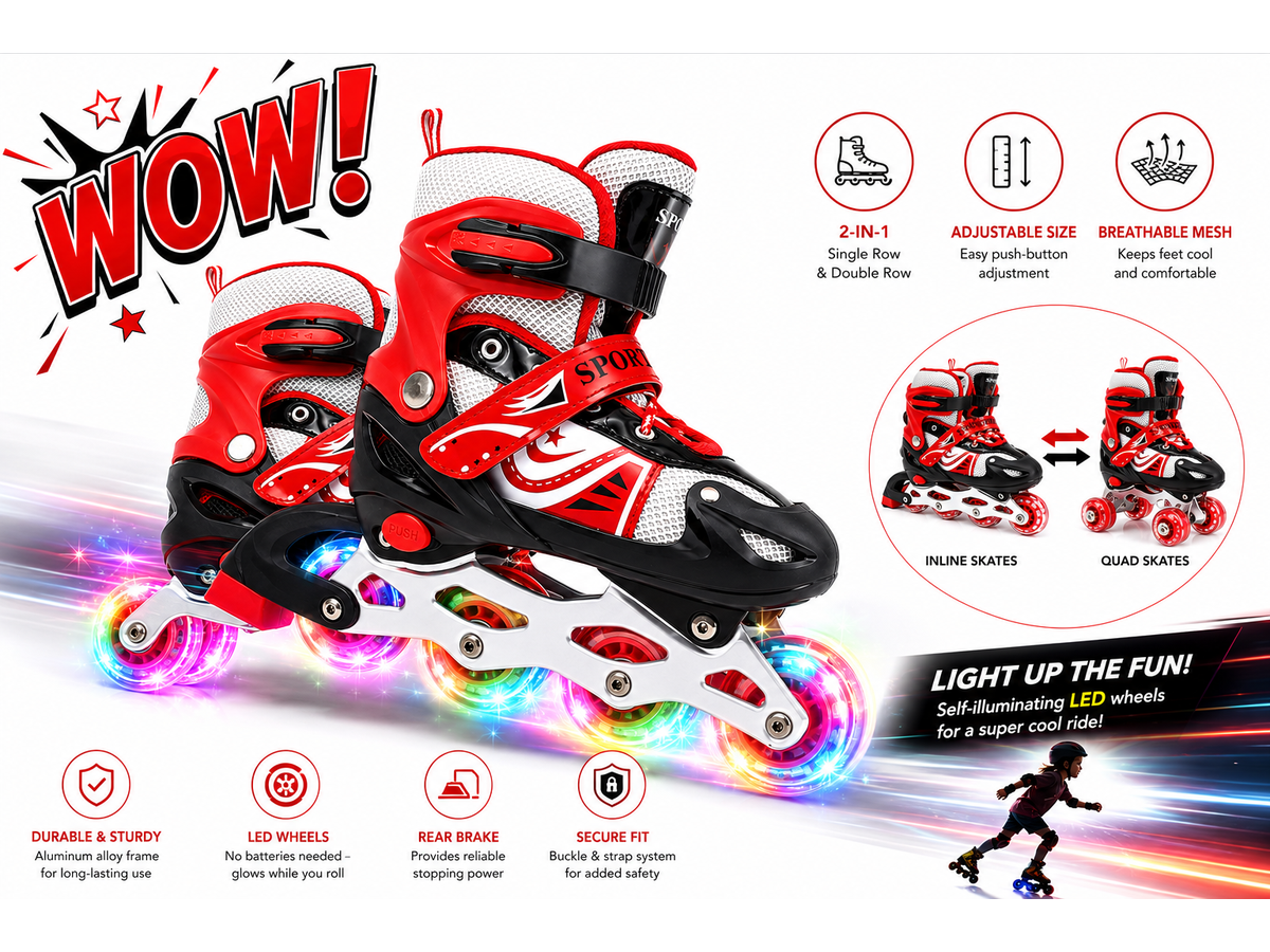 Adjustable Inline Roller Skates