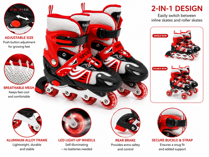 Adjustable Inline Roller Skates