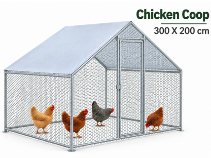 Outdoor Chicken Run with Roof Cover