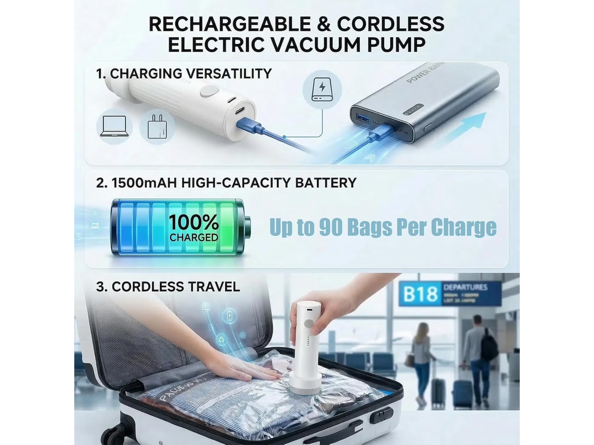 Travel Vacuum Bags Cordless