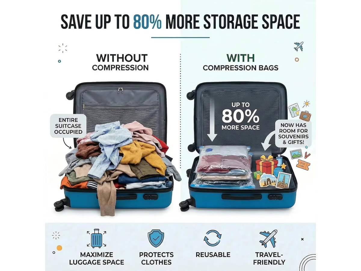 Travel Vacuum Bags Cordless