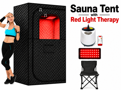 Steam Sauna with Red Light Therapy