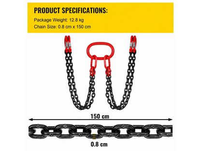 4 Leg Lifting Chain Chain Sling with Grab Hooks 5 Ton