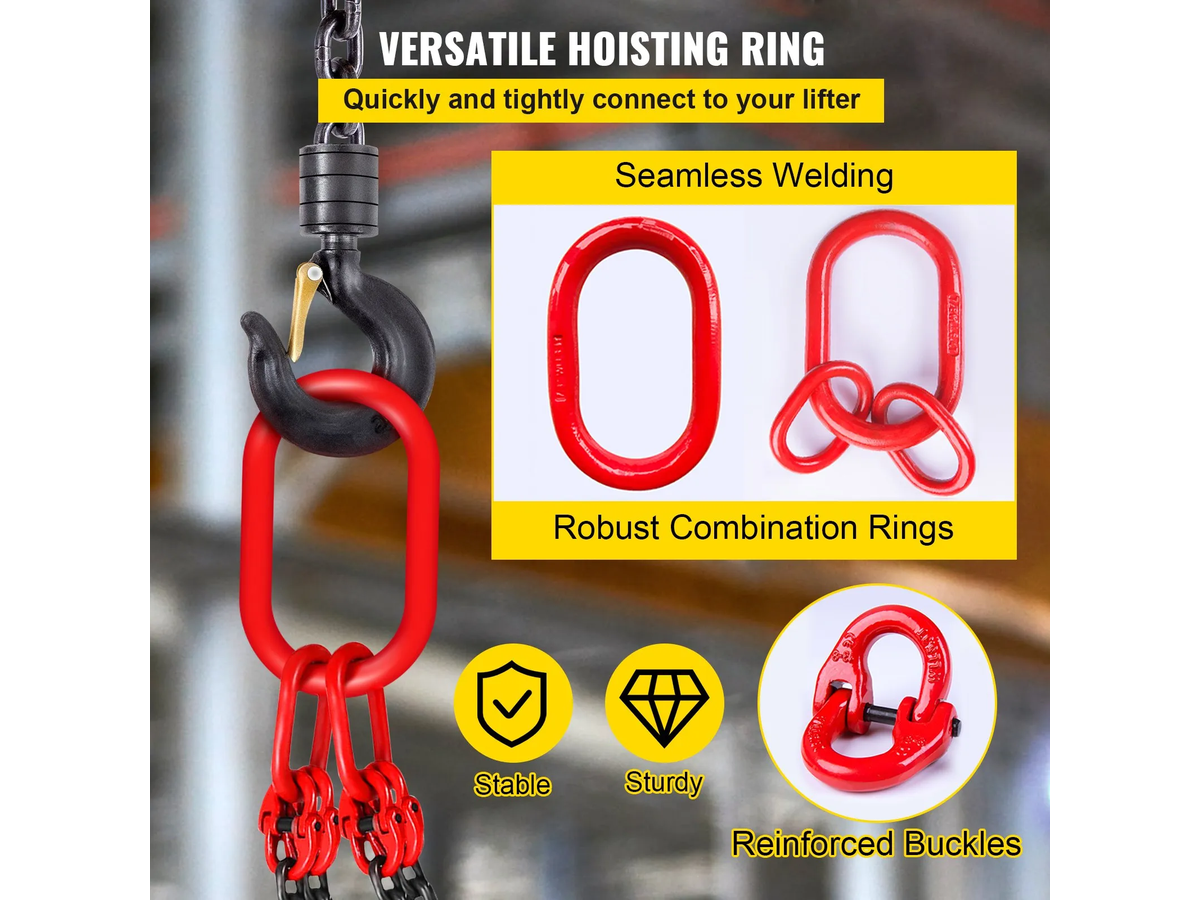 4 Leg Lifting Chain Chain Sling with Grab Hooks 5 Ton