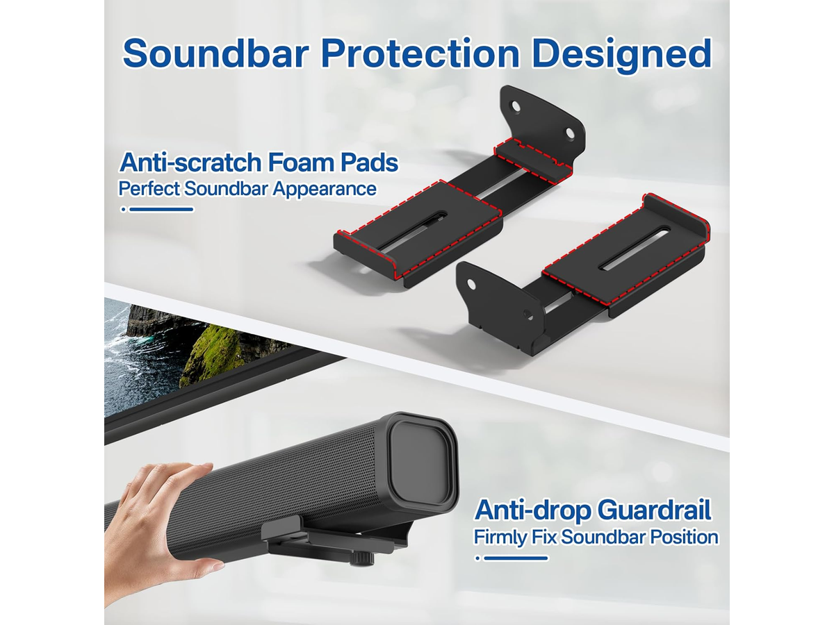 Adjustable Soundbar Wall Mount Brackets