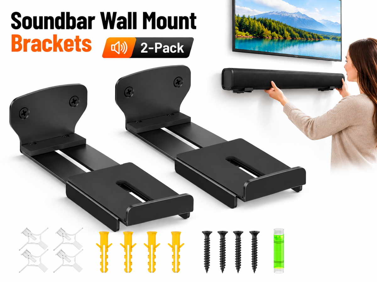 Adjustable Soundbar Wall Mount Brackets