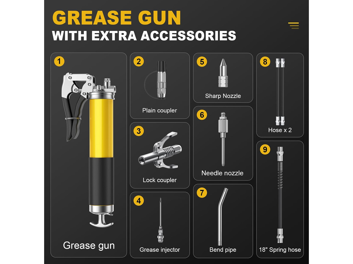 Mini Grease Gun Kit 4500 PSI
