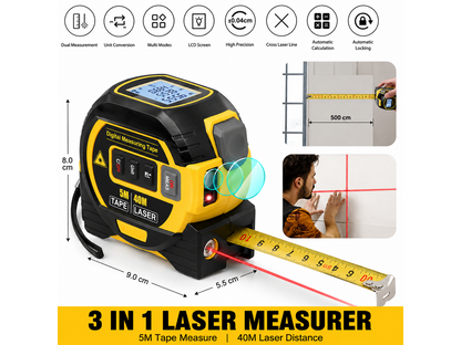 Digital Measure Tape Laser Distance Meter