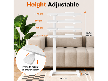 Adjustable Overbed Table with Tilting Desktop