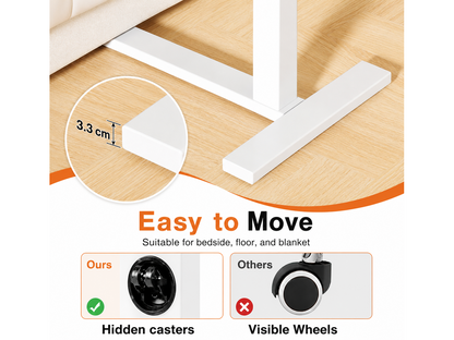 Adjustable Overbed Table with Tilting Desktop
