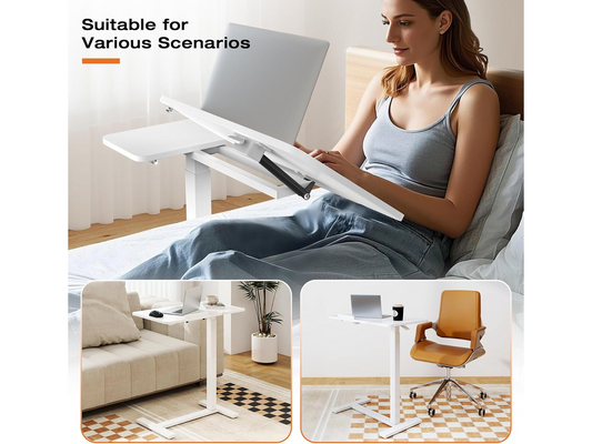Adjustable Overbed Table with Tilting Desktop