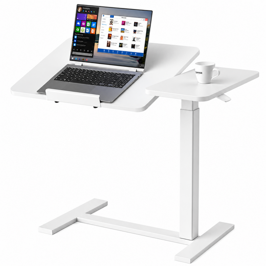 Adjustable Overbed Table with Tilting Desktop