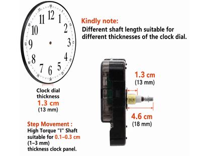 Silent Quartz Clock Mechanism Movement