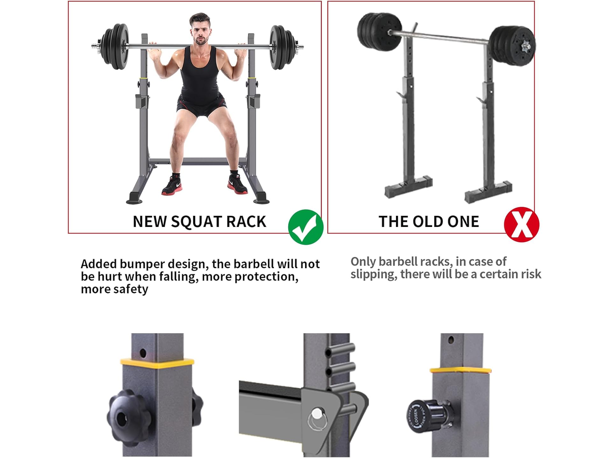 Adjustable Barbell Squat Rack Stand