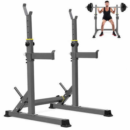 Adjustable Barbell Squat Rack Stand