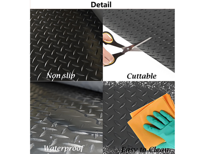 5M Garage Floor Mat Rubber Flooring Black