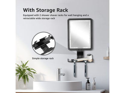 Rechargeable Anti Fog Shaving Mirror
