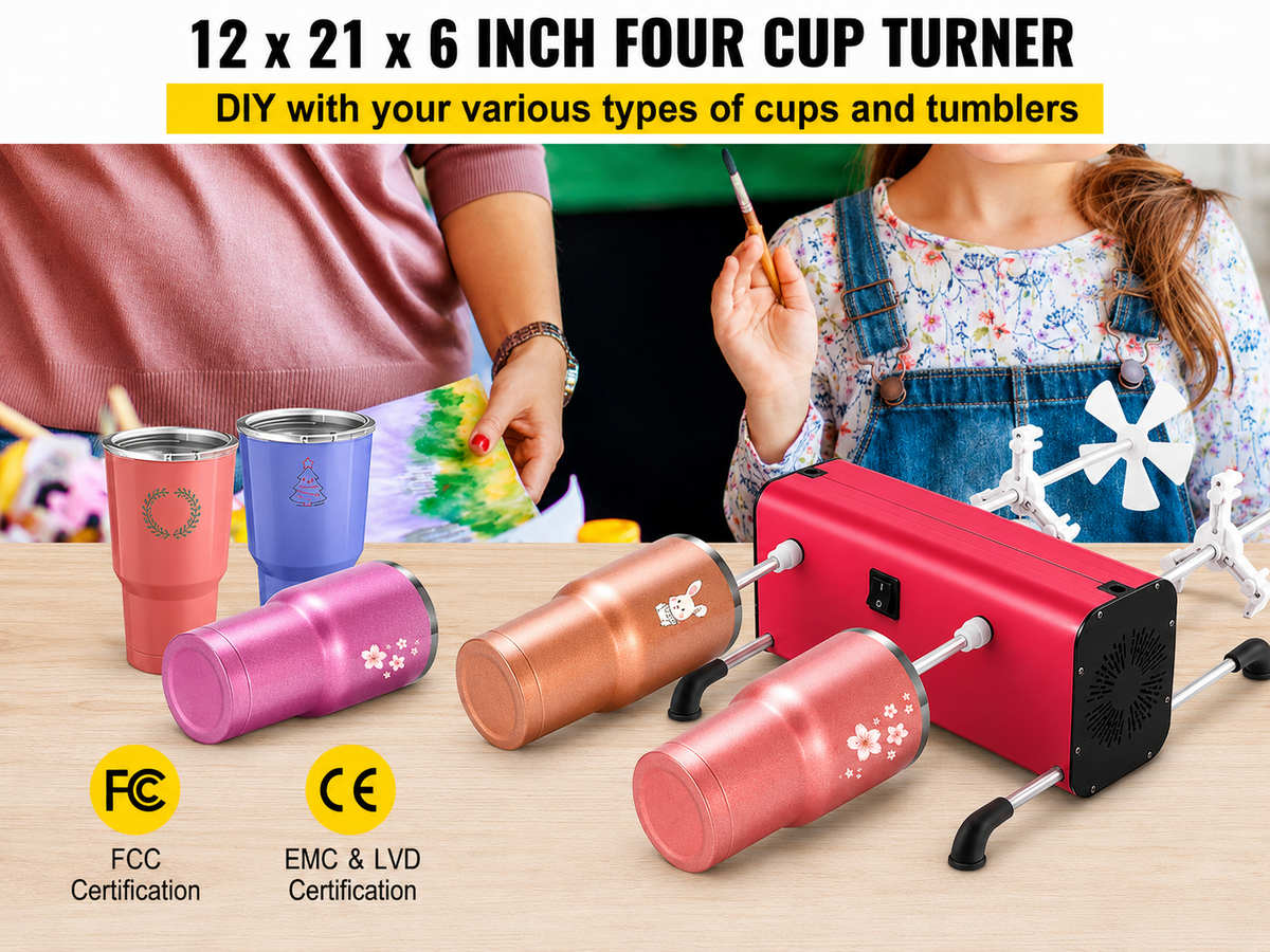 Electric 4 Cup Turner Tumbler Kit