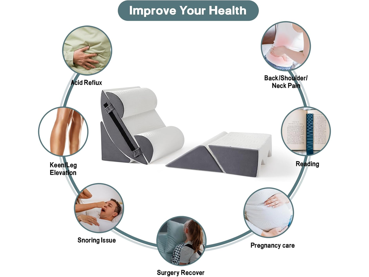 Wedge Pillow Set Memory Foam Bed Cushion