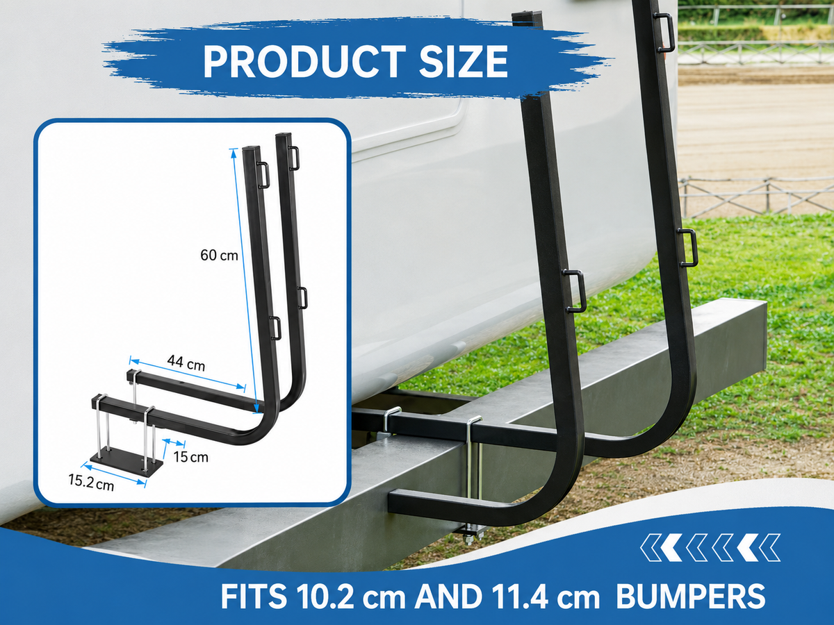 Camper RV Bumper Mount Tote Tank Carrier Rack