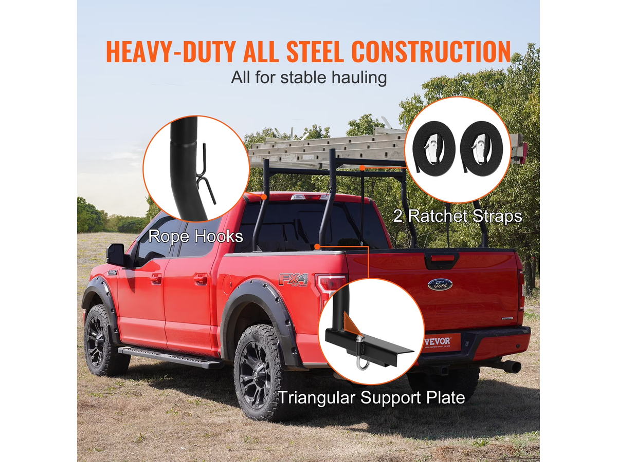 Truck Bed Rack 2 Piece Adjustable Heavy Duty Pickup Rack
