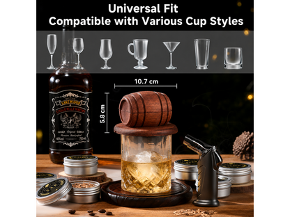 Whiskey Smoker Kit with Torch 6 Wood Chips