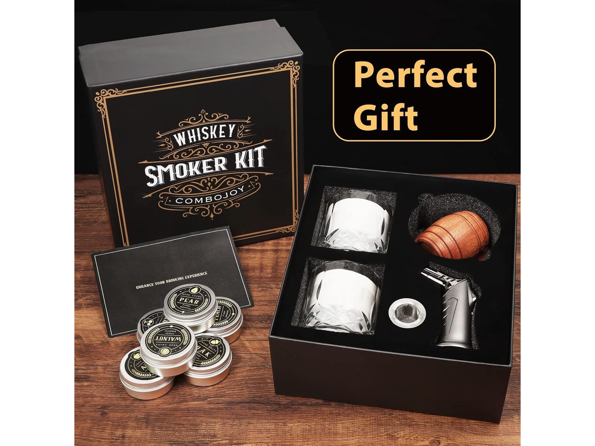 Whiskey Smoker Kit with Torch 6 Wood Chips