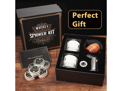 Whiskey Smoker Kit with Torch 6 Wood Chips
