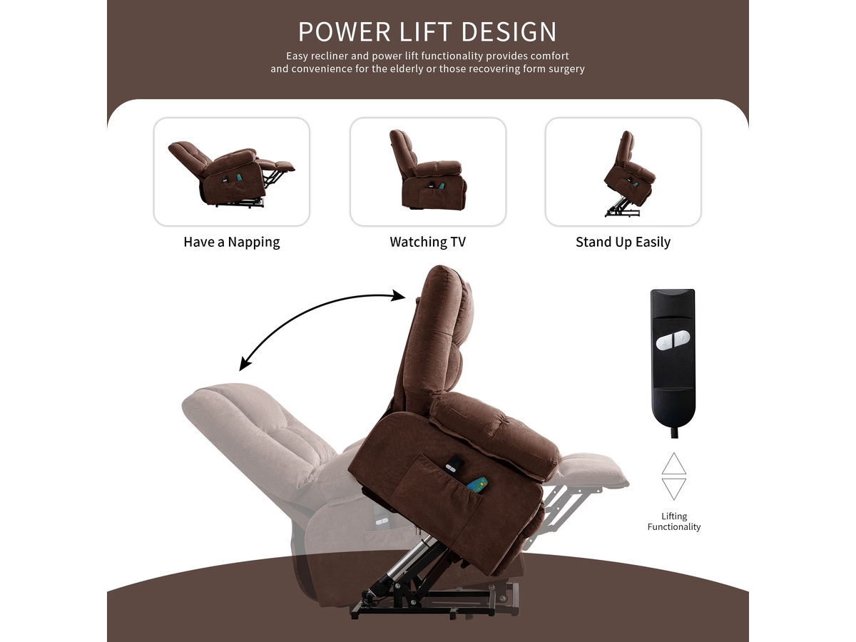 Recliner Chair with Heat Massage