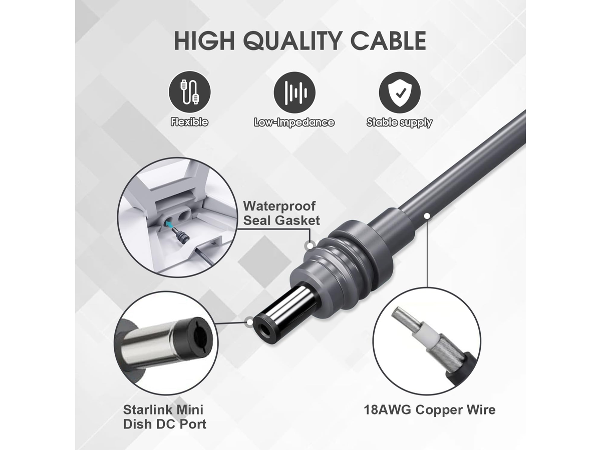 Starlink Mini DC Power Cable