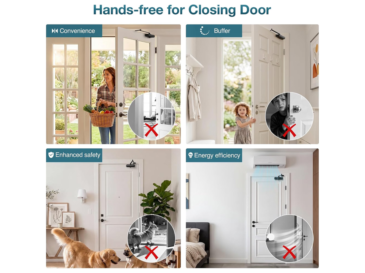 Automatic Door Closer Reversible