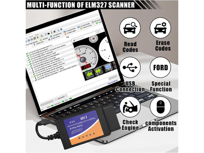 ELM327 OBD2 Scanner USB Android Adapter