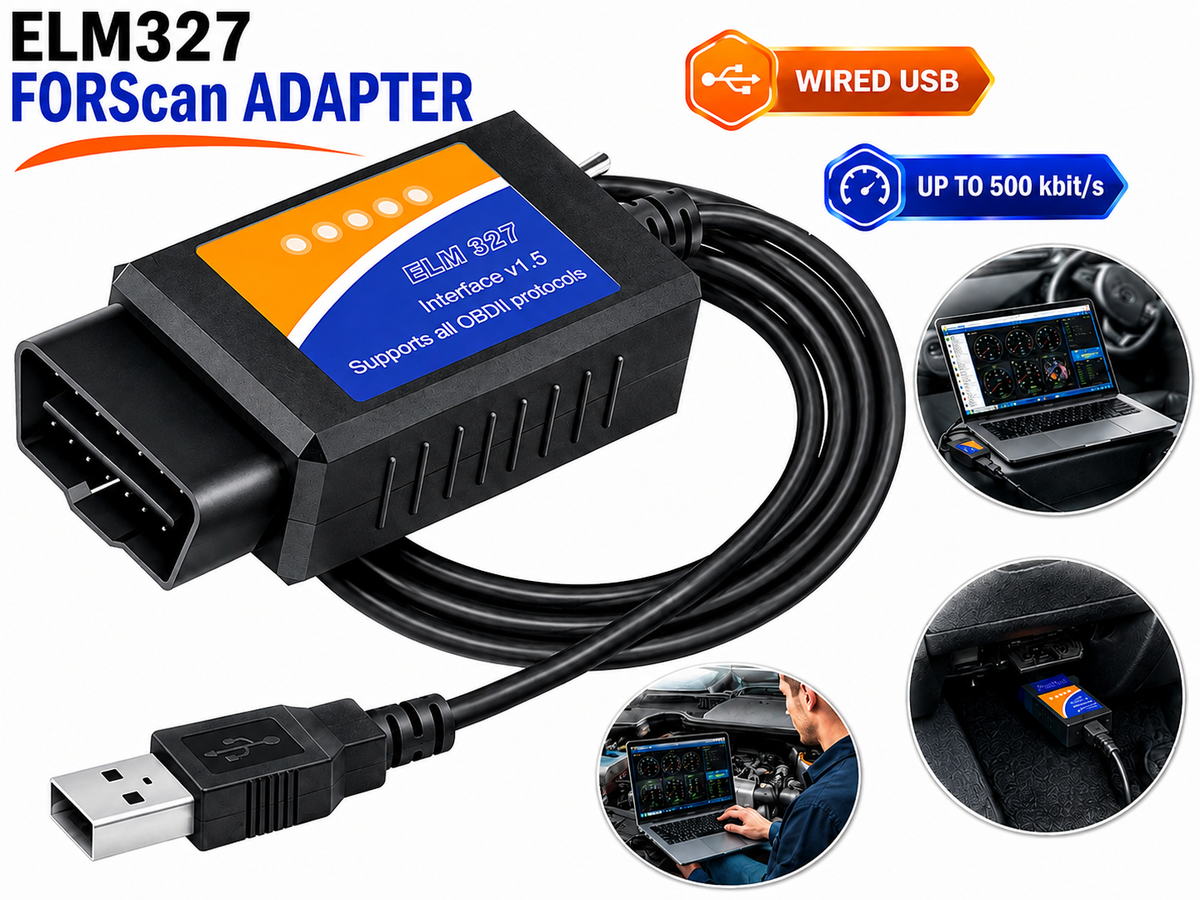 ELM327 OBD2 Scanner USB Android Adapter