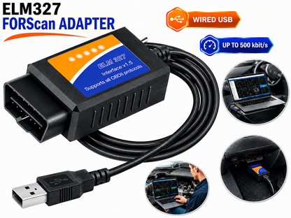 ELM327 OBD2 Scanner USB Android Adapter