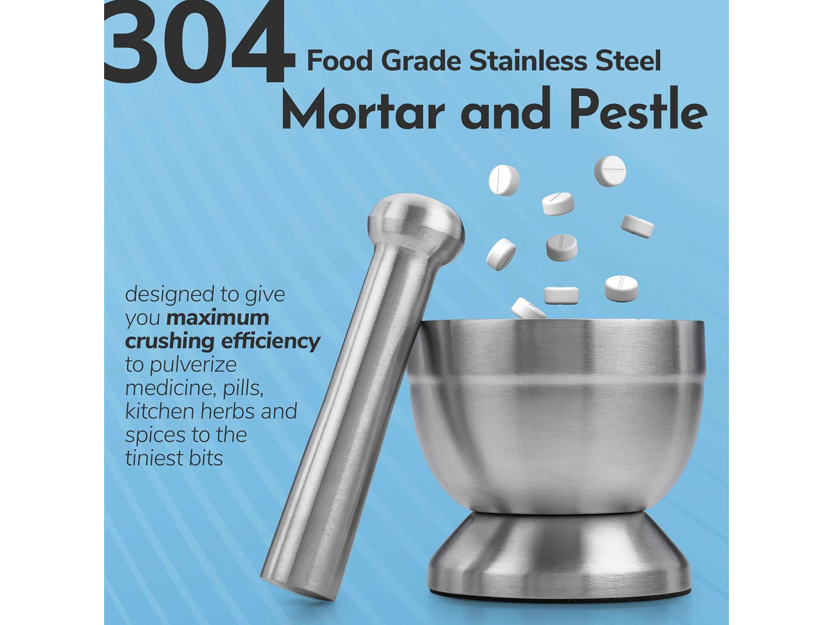 Stainless Steel Mortar and Pestle Spice Grinder