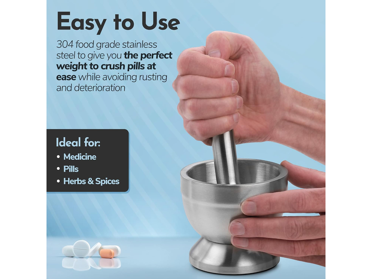 Stainless Steel Mortar and Pestle Spice Grinder