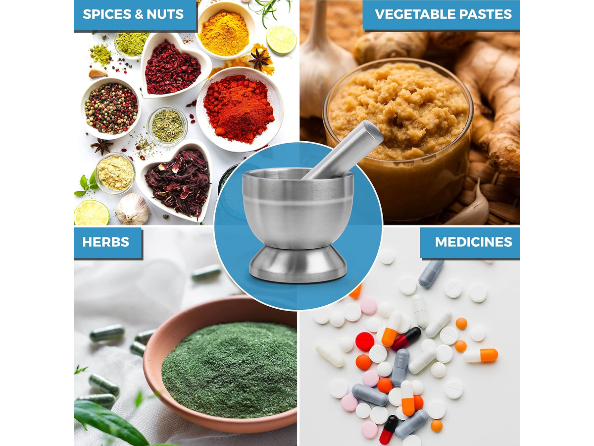 Stainless Steel Mortar and Pestle Spice Grinder
