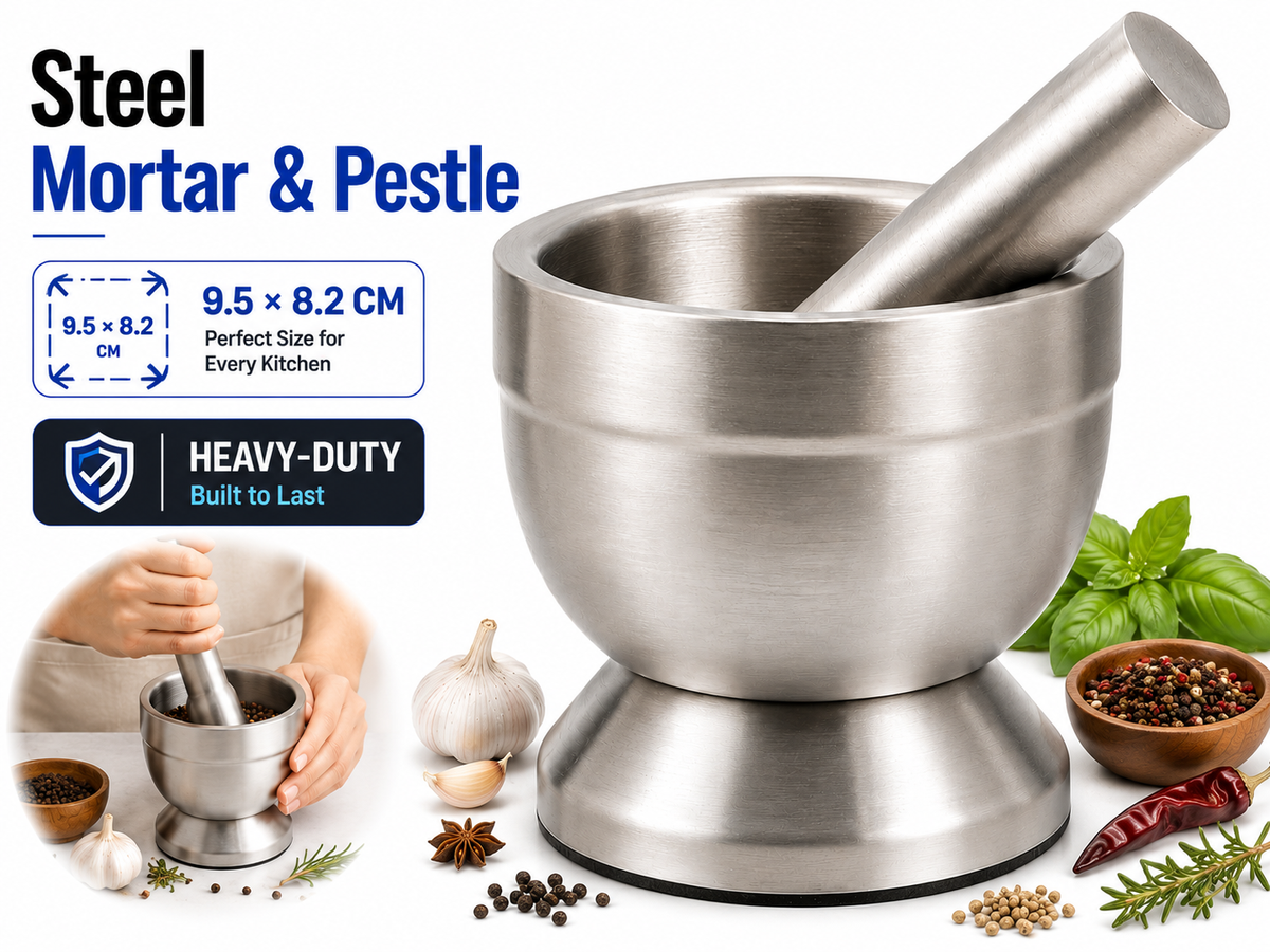 Stainless Steel Mortar and Pestle Spice Grinder