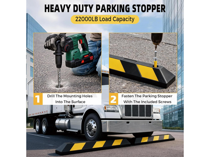 Rubber Parking Wheel Stops 2PCS