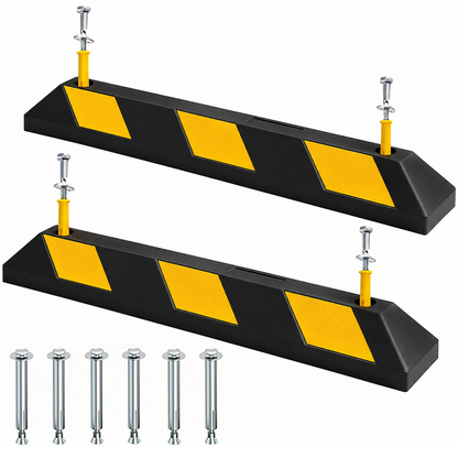 Rubber Parking Wheel Stops 2PCS