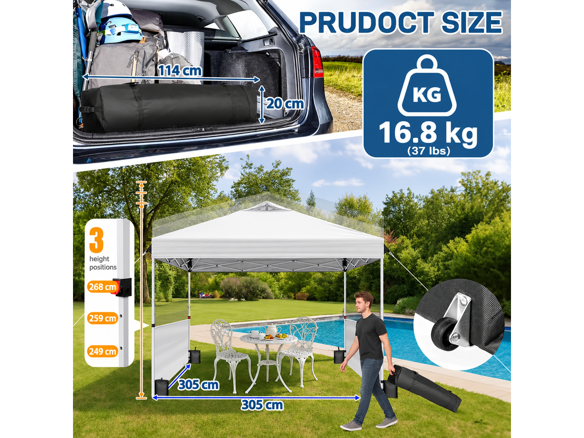 Gazebo 3X3M Outdoor Gazebos Wedding Party Camping Tent