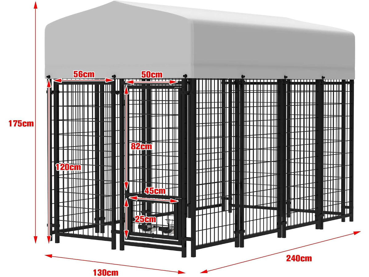 Outdoor Dog Run with Shade Sail