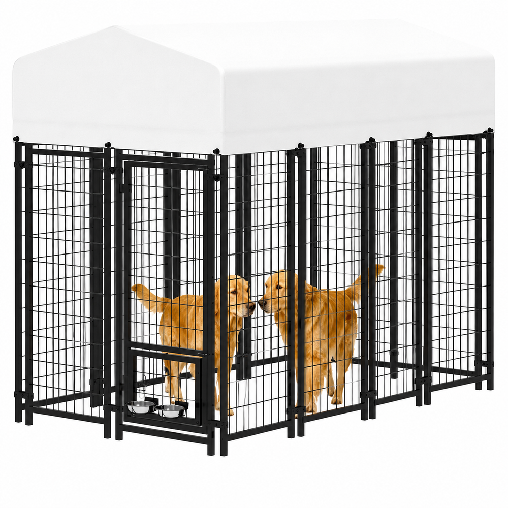Outdoor Dog Run with Shade Sail